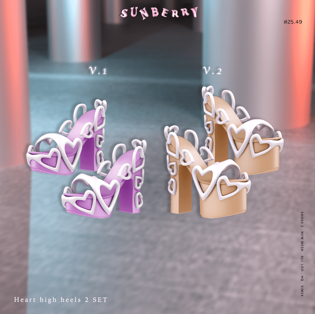 Галерея мода Босоножки Heart high heels 2Set #2